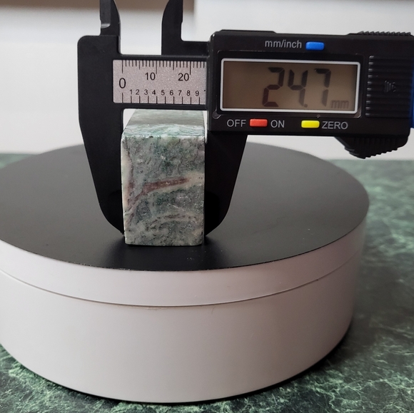 Green Pyrite Crystal Point Tower, ~3.9in - Picture 4 of 6